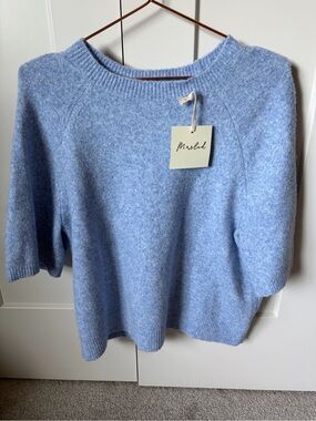 Marled Light Blue Heather Crewneck Sweater
